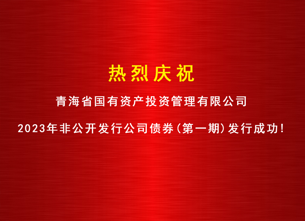 青海國(guó)投2023年非公開發(fā)行公司債券（第一期）發(fā)行成功